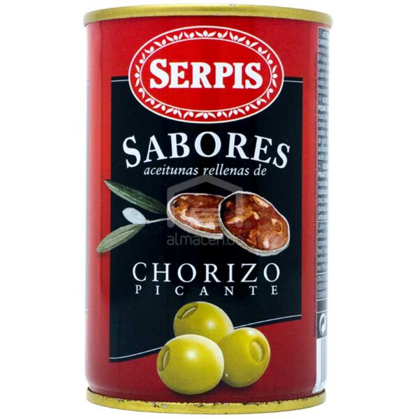 Aceituna Rellena Chorizo Serpis 300 Gr