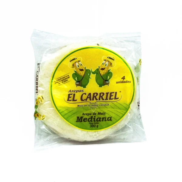 Arepa De Maiz Mediana 300 Gr 4 Und. El Carriel