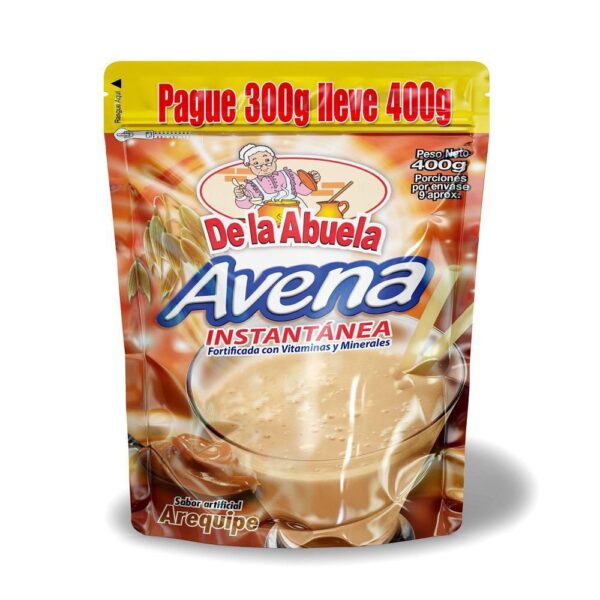 Avena Instantanea Sabor A Arequipe De La Abuela 400 Gr