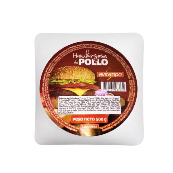 Pernikes Hamburguesa Pollo 500G X 5 Und