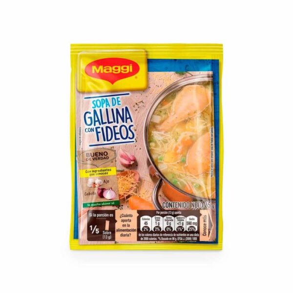 Sopa De Gallina Con Fideos Maggi 65 Gr