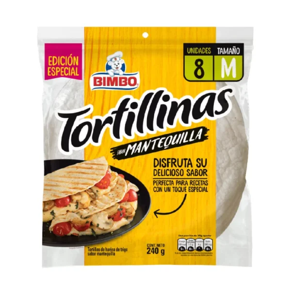 Tortilla Rapiditas Mantequilla Bimbo 240G