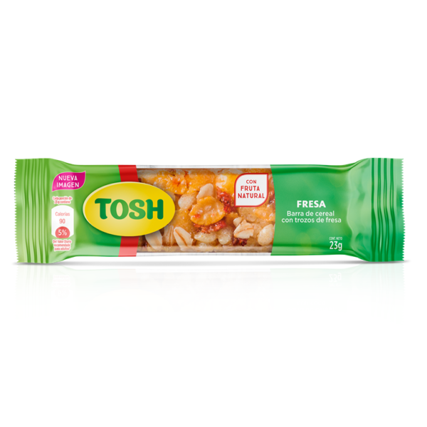 Barra De Cereal Con Fresa Tosh 23Gr