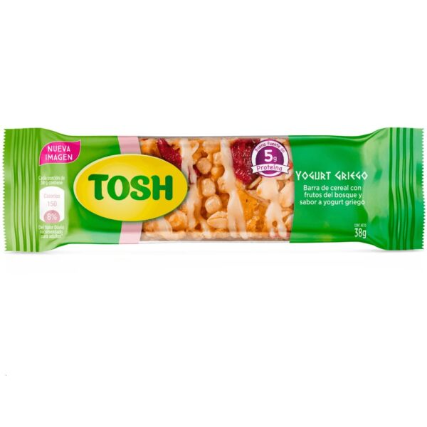 Barra De Cereal Con Yogurt Griego Tosh 32Gr