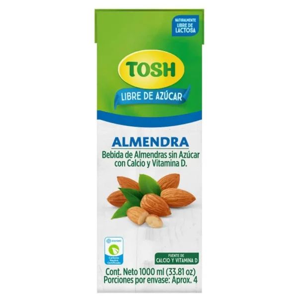 Bebida De Almendras Sin Azucar Tosh 1000Ml