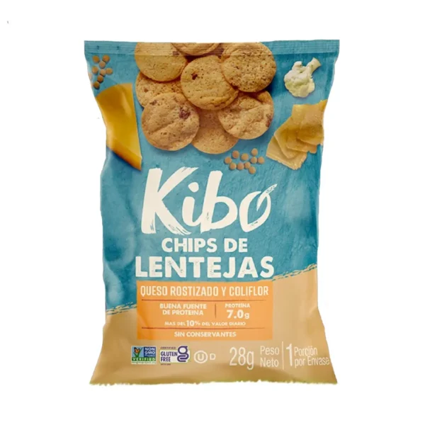 Chips De Lenteja Kibo Queso Rostizado Y Coliflor 28Gr