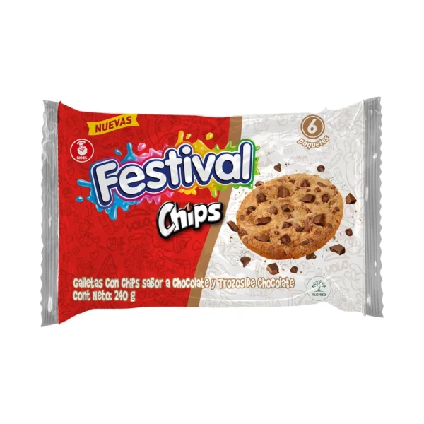 Galleta Festival Chips X4 Unidades 40Gr