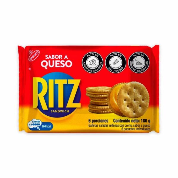 Galleta Ritz Sandwich Sabor A Queso 30Gr