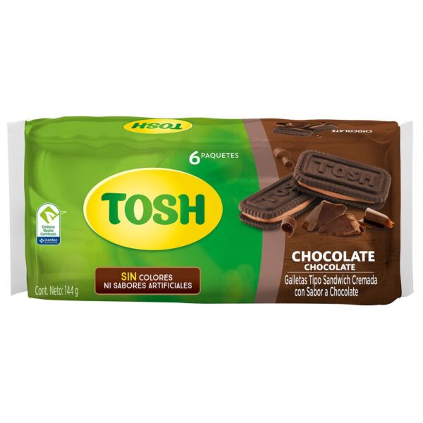 Galleta Tosh Tipo Sandwich Cremada Chocolate 24 Gr