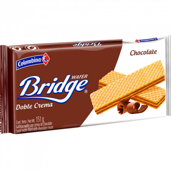 Galletas Wafer Bridge Sabor Chocolate Colombina 30Gr