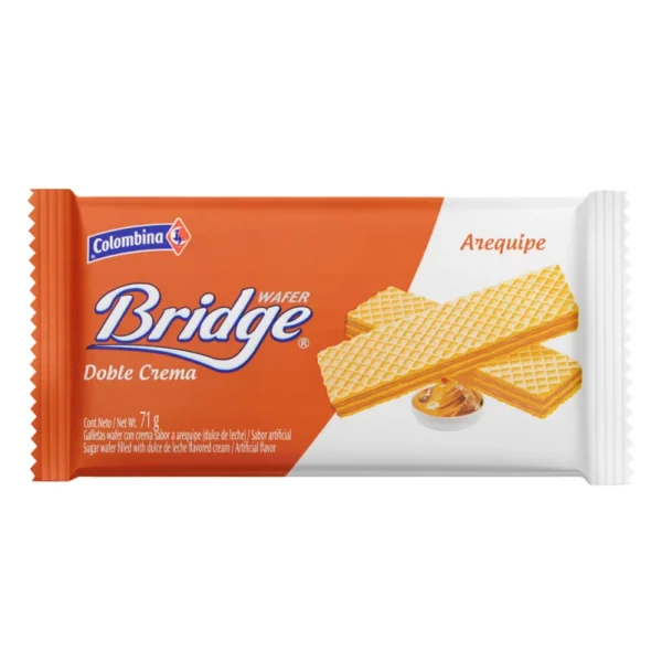 Galletas Wafer Bridge Sabor Naranja Colombina 30Gr