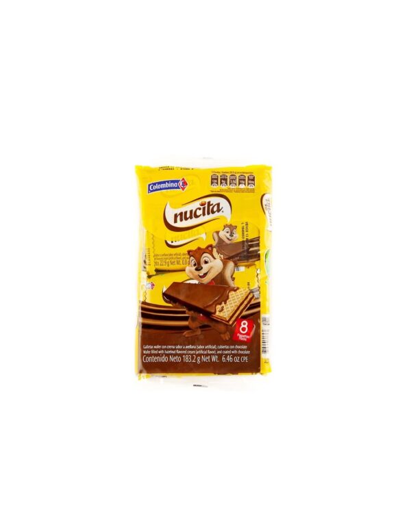 Galletas Wafer Cubiertas De Chocolate Nucita 22.9Gr