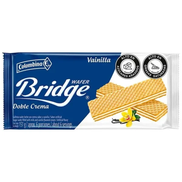 Wafer Bridge Vainilla Doble Crema Colombina 71G