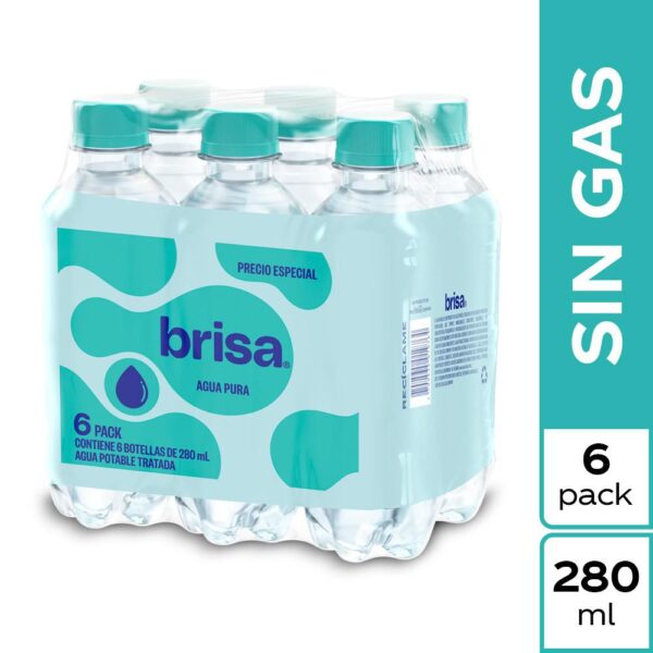 Agua BRISA Sin gas x6und 280 (280 ml)