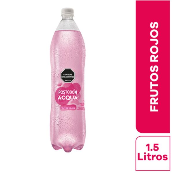 Gaseosa POSTOBON ACQUA Frutos Rojos Botella (1500 ml)