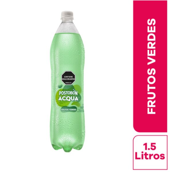 Gaseosa POSTOBON ACQUA Frutos Verdes Botella (1500 ml)