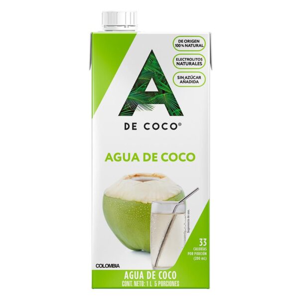 Agua A DE COCO De Coco Sin Azucar (1000 ml)