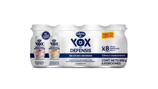 Bebida Láctea YOX Surtido Sin Azúcar x8und 100ml (760 ml)