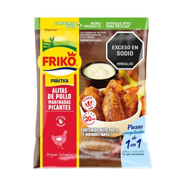 Alitas o alas de pollo FRIKO HF picantes (900 gr)