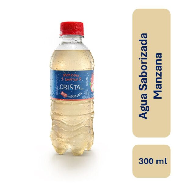 Agua CRISTAL sabor manzana (300 ml)