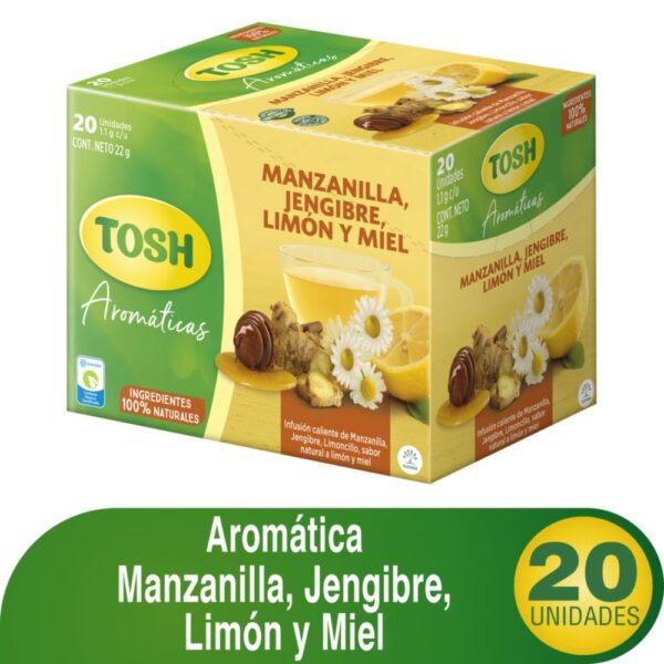 Aromática TOSH Manzanilla, jengibre, limón y miel (22 gr)