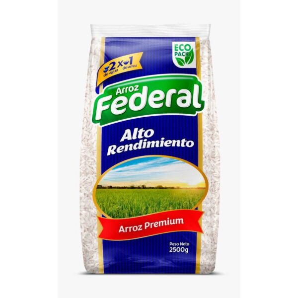 Arroz FEDERAL Premium alto rendimiento (2500 gr)