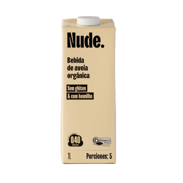 Bebida de avena NUDE CAKE orgánica vainilla sin gluten (1000 ml)