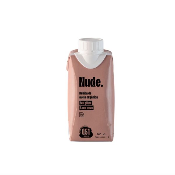 Bebida de avena NUDE CAKE orgánica cacao sin gluten (200 ml)