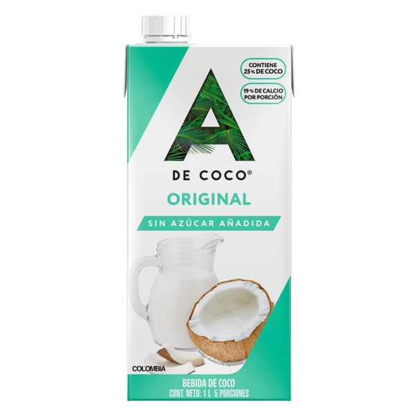 Bebida De Coco A DE COCO Original Sin Azucar (1000 ml)