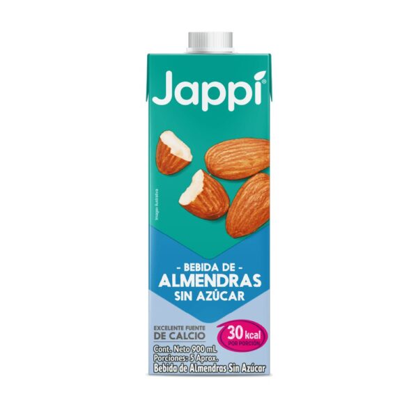 Bebida JAPPI Almendra Sin Azúcar (900 ml)