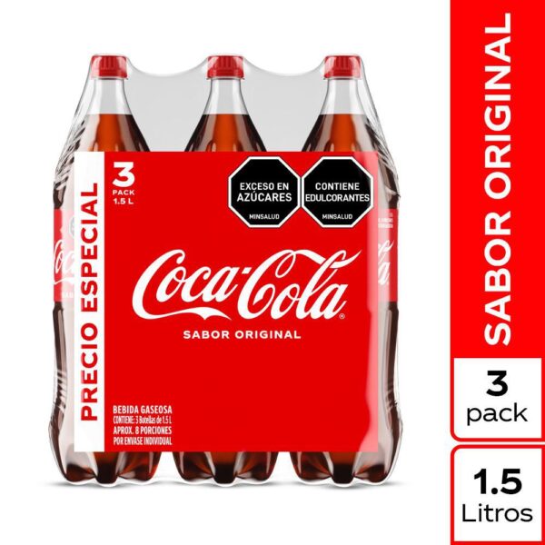 Gaseosa COCA COLA Original x 3und 1.5L (4500 ml)