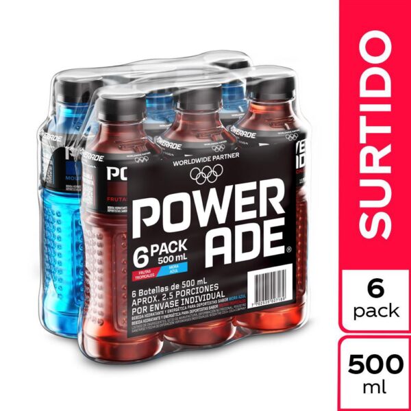 Bebida Hidratante POWERADE Surtido x6und 500ml (2000 ml)