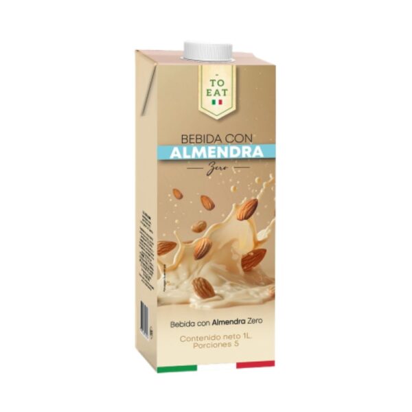 Bebida TO EAT MARCA EXCLUSIVA Con Almendra Zero (1000 ml)