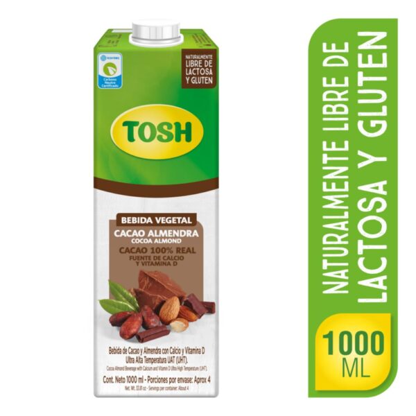 Bebida vegetal TOSH De cacao y almendra (1000 ml)