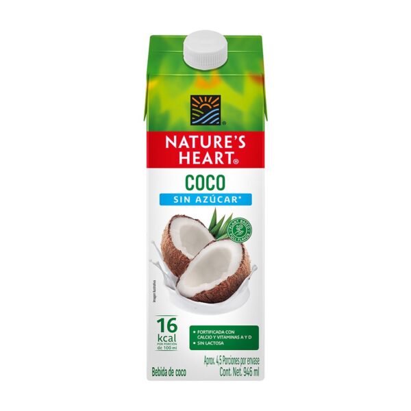 Bebida NATURES HEART Coco sin Azúcar (946 ml)