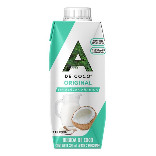 Bebida De Coco A DE COCO Original Sin Azucar (330 ml)