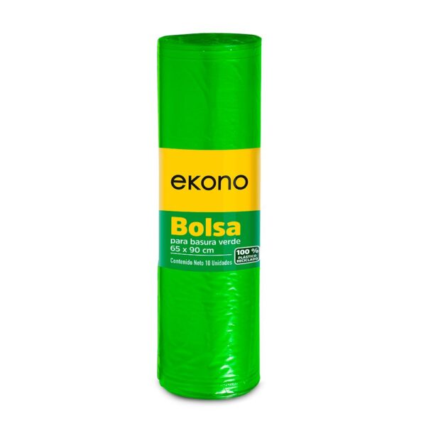 Bolsa De Basura Verde EKONO SIN REF