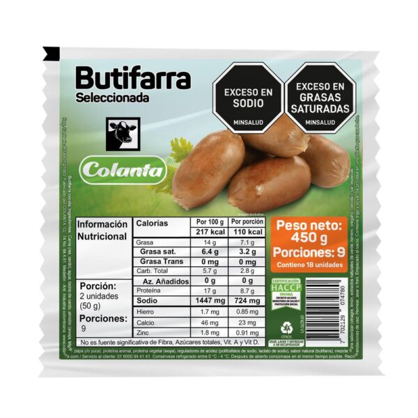 Butifarra COLANTA Seleccionada (450 gr)