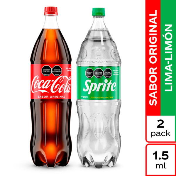 Gaseosa Coca-Cola Sabor Original 1.5L + sprite 1.5L