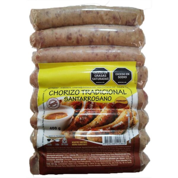 Chorizo CHORINANOS PREMIUM tradición santarrosano (400 gr)