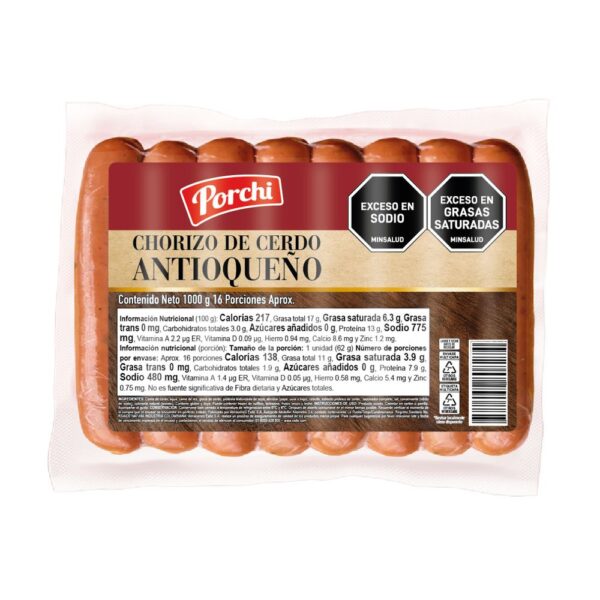 CHORIZO ANTIOQUEÑO PORCHI (1000 gr)