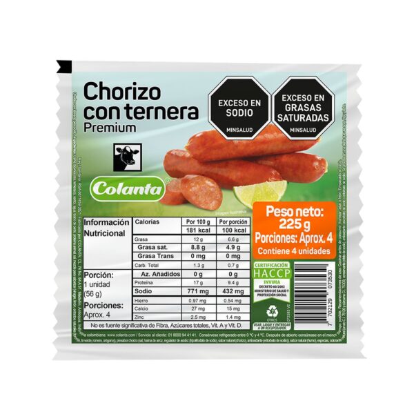 Chorizo COLANTA (225 gr)