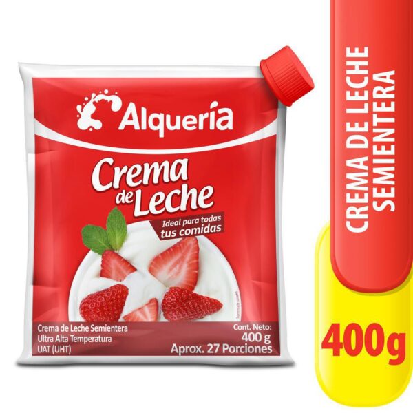 Crema de leche ALQUERIA Semientera (400 gr)