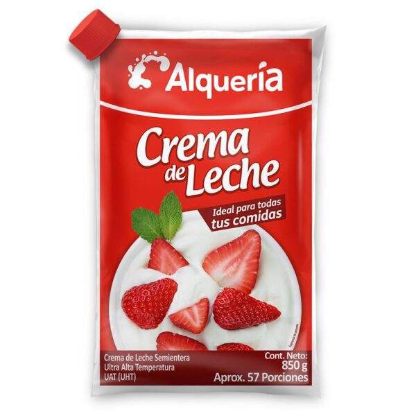 Crema de leche ALQUERIA Semientera (850 gr)