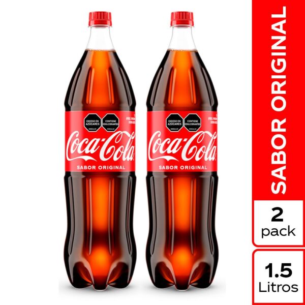 Gaseosa COCA COLA Original x 2und 1.5L (3000 ml)