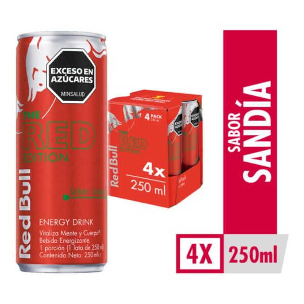 Bebida Energizante RED BULL Sandía Lata x4und 250ml (1000 ml)