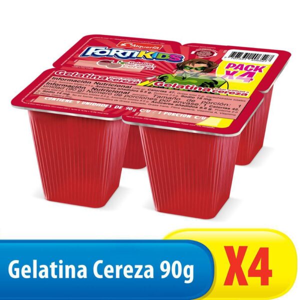 GELATINA CEREZA X4 U ALQUERIA 360 gr