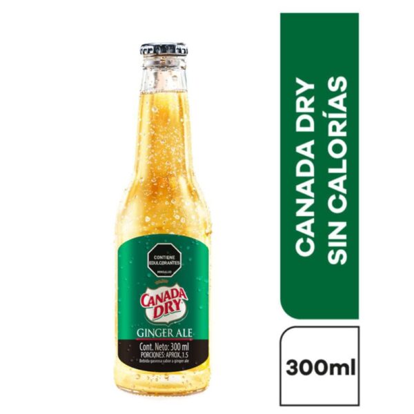 Gaseosa CANADA DRY Ginger Ale Sin Calorías (300 ml)