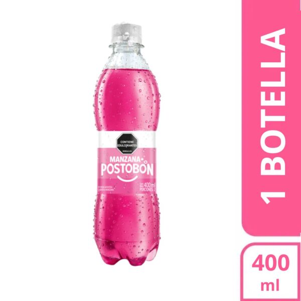 Gaseosa POSTOBON Manzana Sin Azúcar Botella (400 ml)