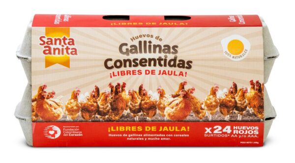 Huevos AA y AAA SANTA ANITA rojo gallinas consentidas (24 und)